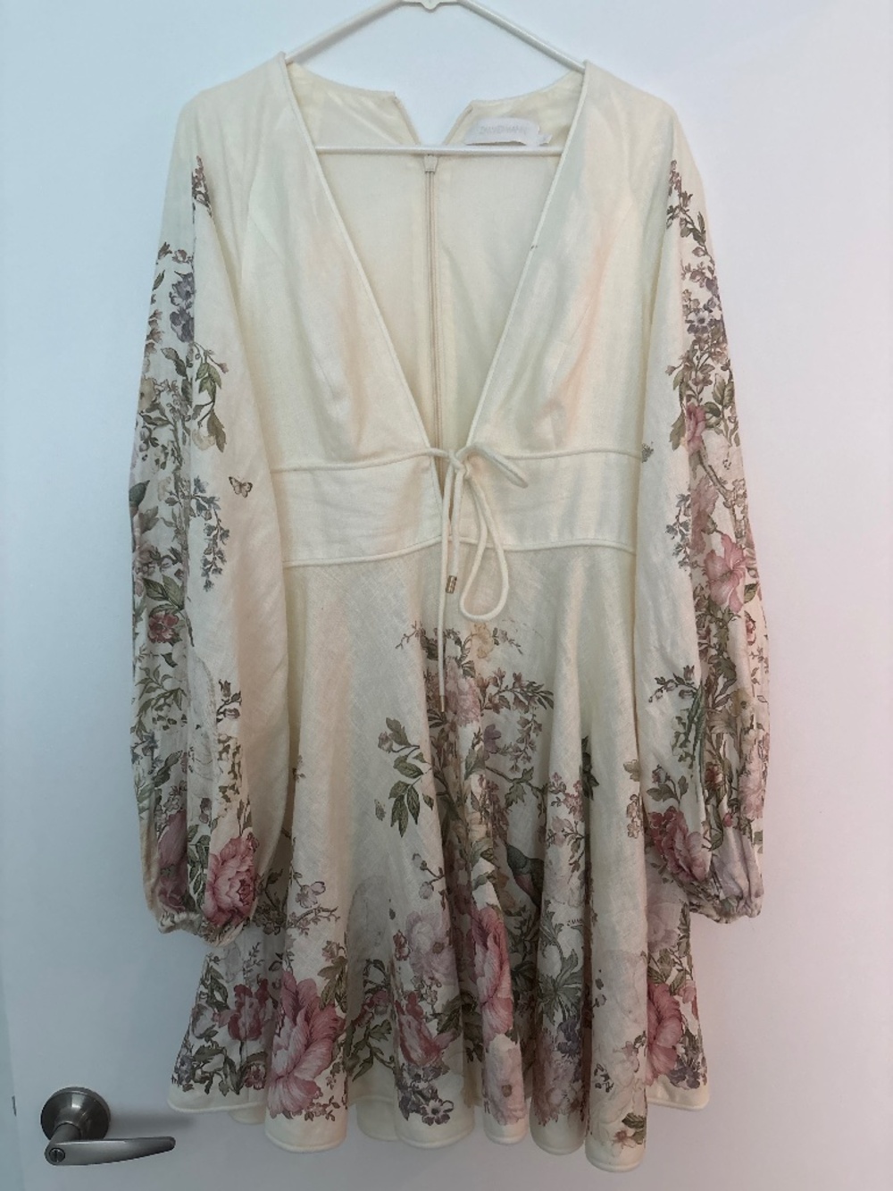 Zimmerman Waverly Plunge Mini Dress